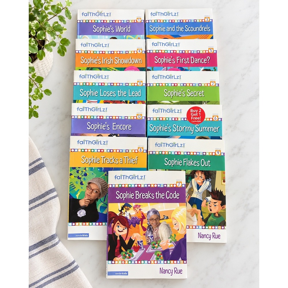 FaithGirlz Sophie Series Nancy Rue Zonderkidz Book Lot of 11 Paperback 1-9 11,12